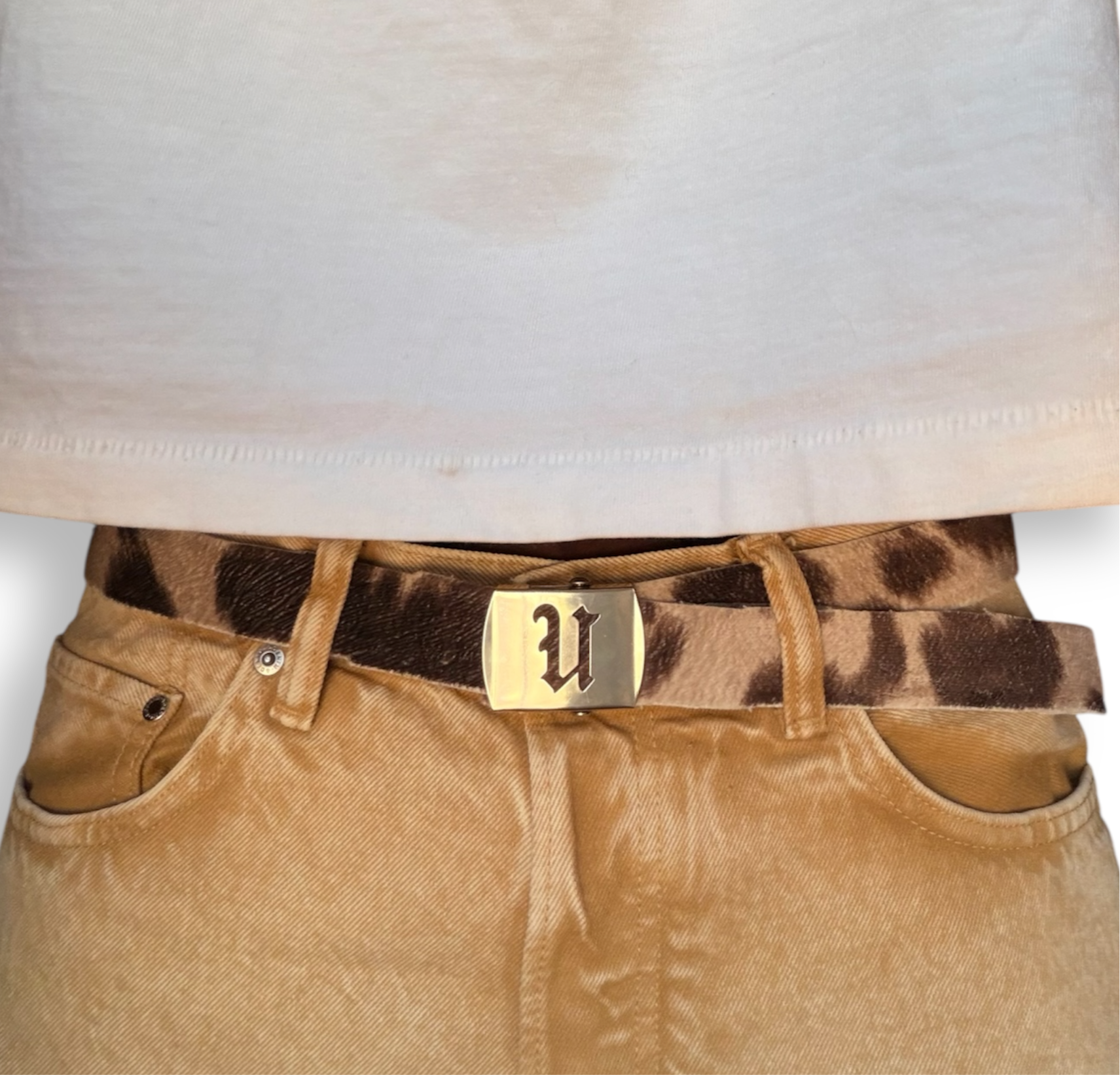 Cow Print Belt